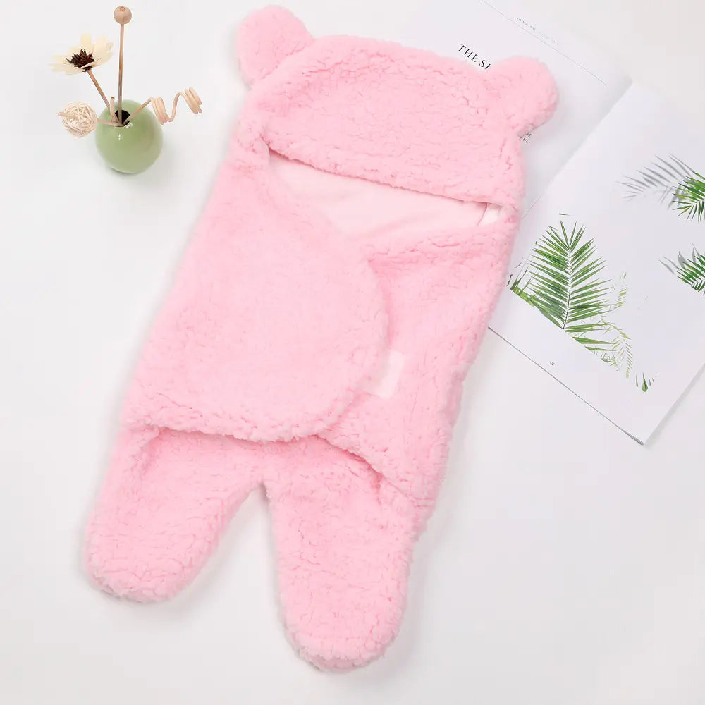 Ultra-Soft Fleece Baby Sleeping Bag and Swaddle Wrap