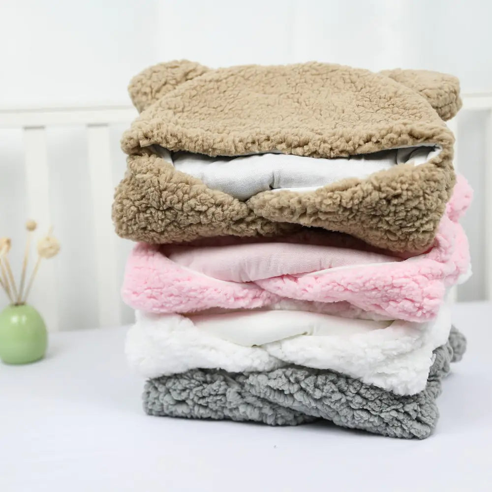 Ultra-Soft Fleece Baby Sleeping Bag and Swaddle Wrap